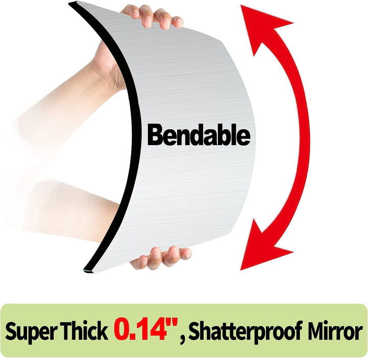 UNBREAKABL MIRO Plexiglass Acrylic Mirror Non-Glass shatterproof Mirror  Full Length Mirror Wall Mirror Frameless Home Fitness Mirror 4 Pcs 12x12