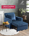 3-In-1 Navy Blue Flannel Sofa Bed