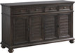 Dark Brown Traditional Dining Room Server with Wine Rack
