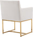 BESTANO Velvet Dining Chairs Set of 4, Cream