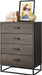 Chest of Drawers, Dark Brown, Wood, Easy Assembly