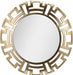 Gold Tribal round Mirror, Contemporary Style