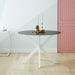 Circi Collection Dining Table with Black and White Glass Top