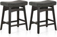 Solid Wood Counter Height Barstools, Set of 2