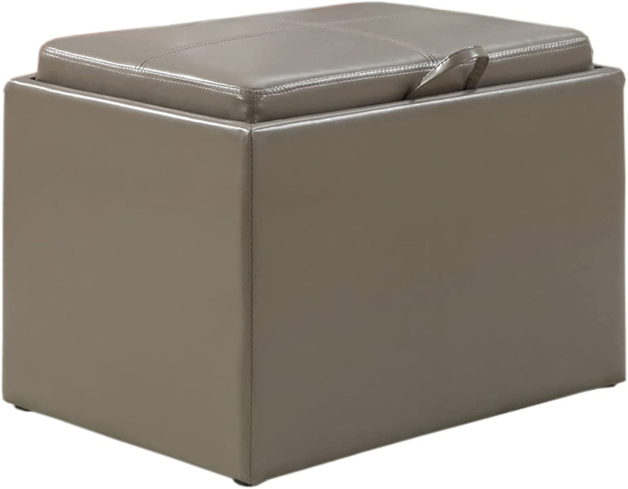 Gray Ottoman with Storage by Designs4Comfort