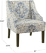 Antiqued Blue Velvet Armchairs with Swooping Design