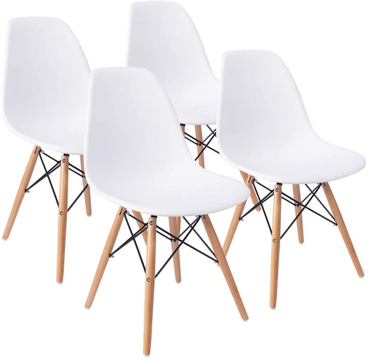 White Mid-Century DSW Chairs