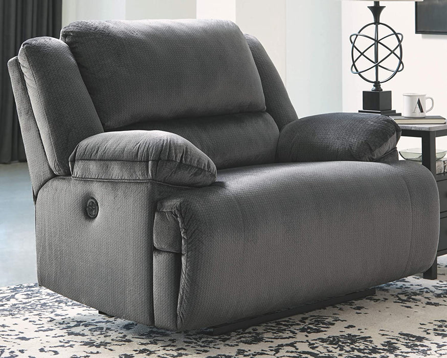 Signature Design by Ashley Clonmel Wide, Power Recliner, Charcoal Gray
