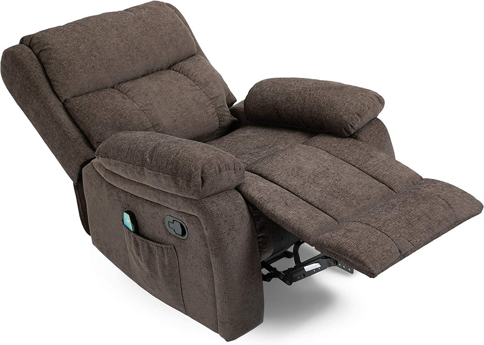 Lindale Massage Recliner, Brown + Black