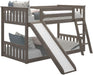 Twin/Full Bunk Bed with Metal Frame, Black