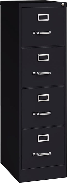 Commercial 4 Drawer Vertical File Cabinet - Black