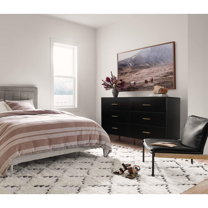 Modern Wood Dresser with Wide Drawers