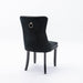 Black Velvet Tufted Dining Chairs Set of 6