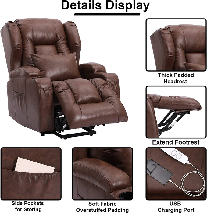 Power Recliner Chair with Vibration Massage