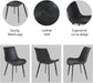 Set of 4 Dining Chairs, Mid Century Modern, Comfortable, Black