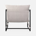 Oatmeal Armchair with Metal Frame and Cushioning