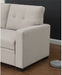 Beige Reversible Sleeper Sofa with Storage Chaise