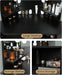 Black Vanity Desk with Mirror and Lights