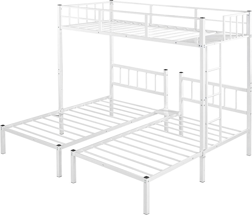 Twin Low Bunk Bed with Slide, Gray