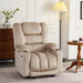 Beige Electric Power Recliner with Heat & Massage