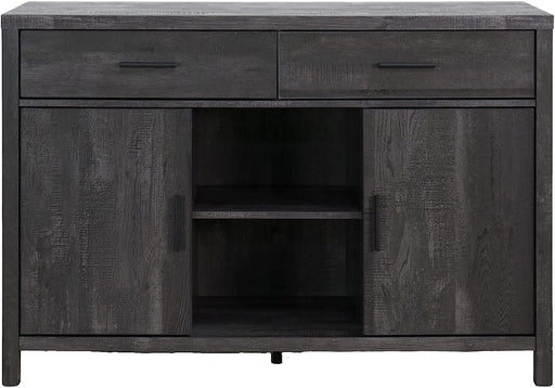 Black Oak Finish Modern Dining Server Buffet Table