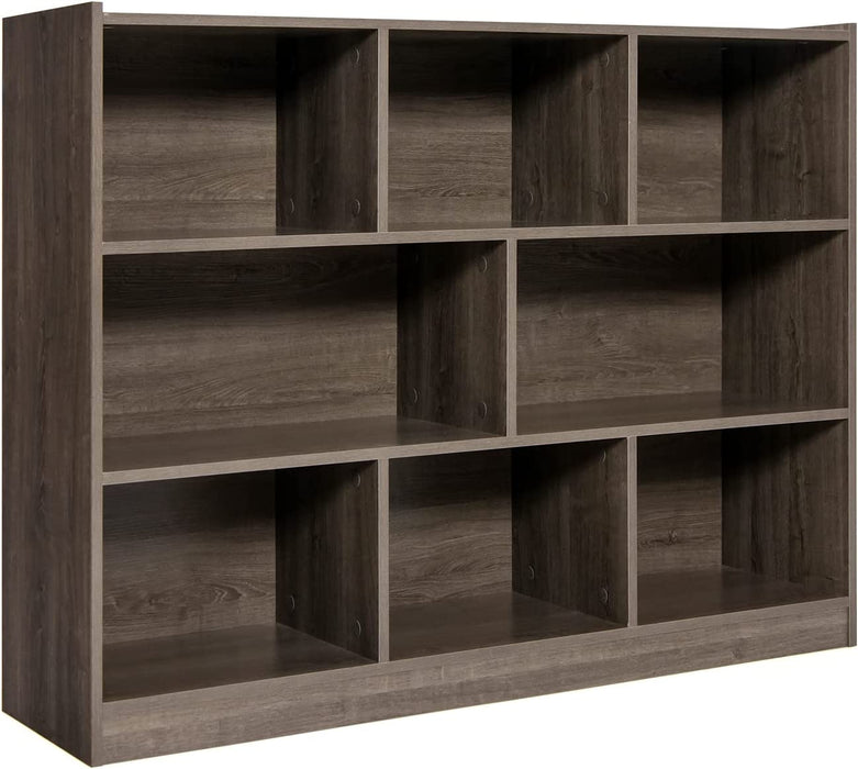 Modern Grey Cube Bookcase for Living Spaces