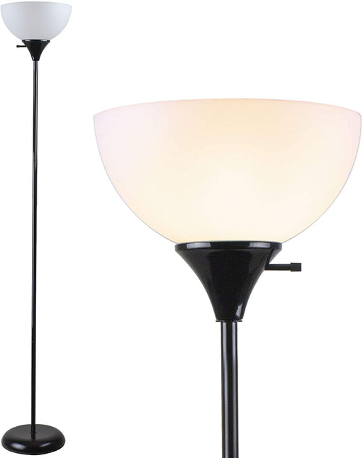 Modern Black Standing Floor Lamp with LED Bulb