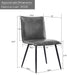 Set of 4 PU Leather Dining Chairs, Grey