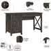 Key West Desk with Storage and Lateral File, Gray