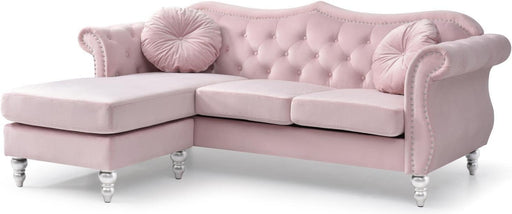 Reversible Pink Hollywood Sectional Sofa