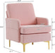 Pink Teddy Fleece Accent Chair for Living Room