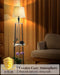 Dimmable Shelf Floor Lamp with Display Shelves