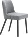 Set of 2 Grey Performance Fabric Dining Chairs