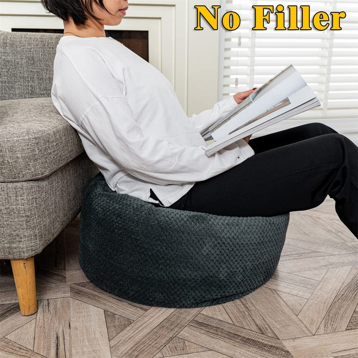 Fuzzy Foot Rest with Storage for Living Room