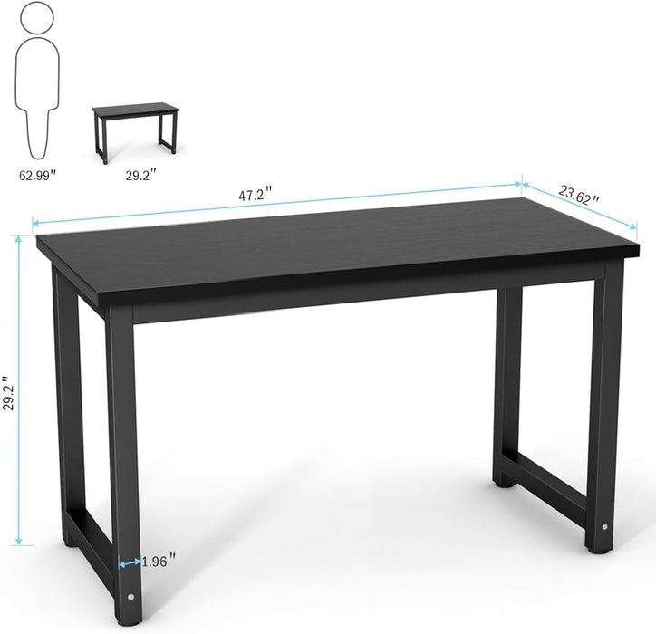 Sleek Black Computer Desk for Home Office