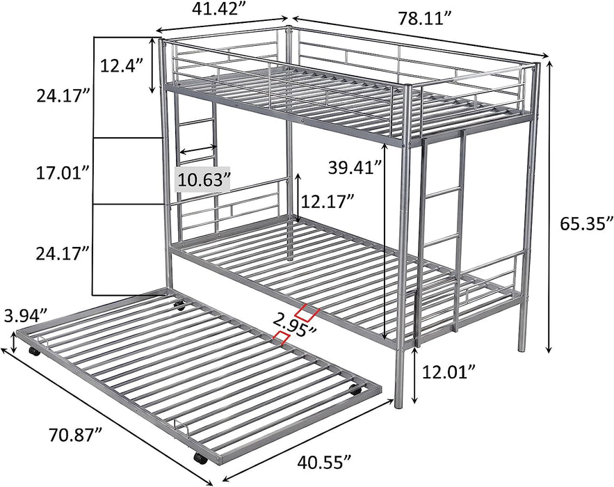 Solid Wood Bunk Bed, Twin over Full
