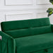 Green Velvet Convertible Sofa Bed with Chaise