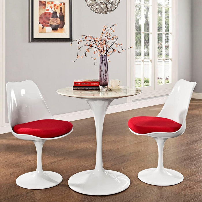 Modway EEI-1128-WHI Mid-Century Modern Marble Dining Table