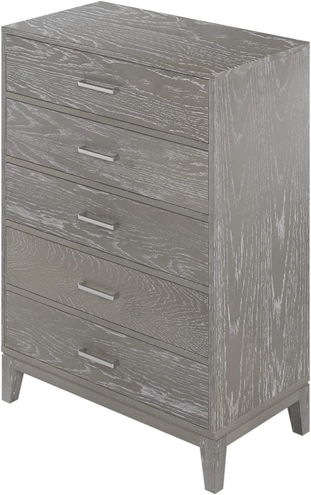 Grey Grain Wooden Storage Cabinet with 6 Drawers