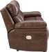 Brown Leather Power Reclining Sofa