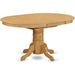 Oak Finish round Wood Dining Table