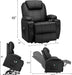 Light Black Power Lift Recliner with Heat & Massage