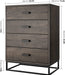 Chest of Drawers, Dark Brown, Wood, Easy Assembly