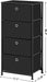 Black 4-Drawer Nightstand and Dresser