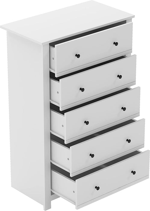 Galano Genoa 5 Drawer Dresser, Tall Storage