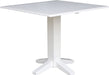 Square Dual Drop Leaf Dining Table, 36", White