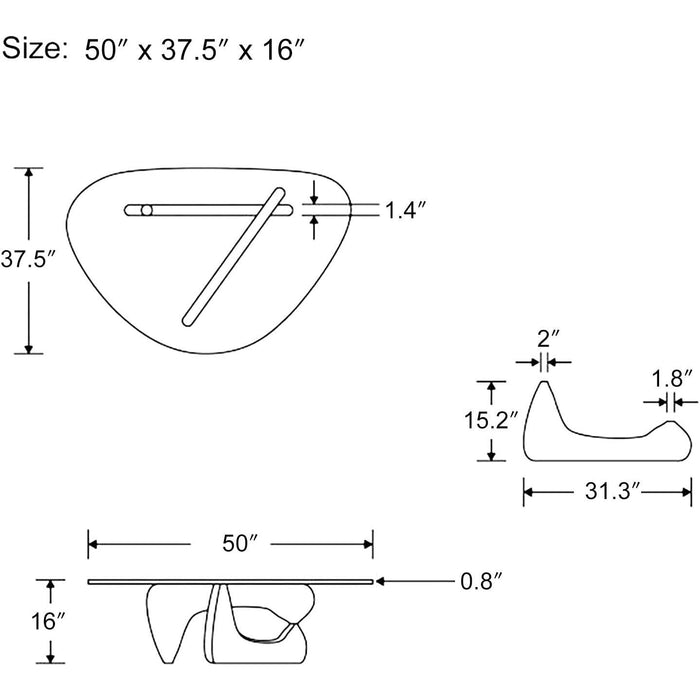 Mid Century Glass Top End Table - Light Walnut