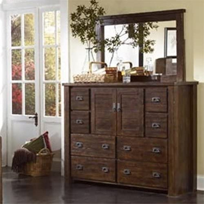 Trestlewood Dresser with Mirror, 8-Drawer, Brown