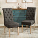 Charcoal Tufted Dining Chairs