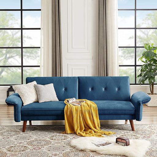 Convertible Futon Sofa with Tapered Legs